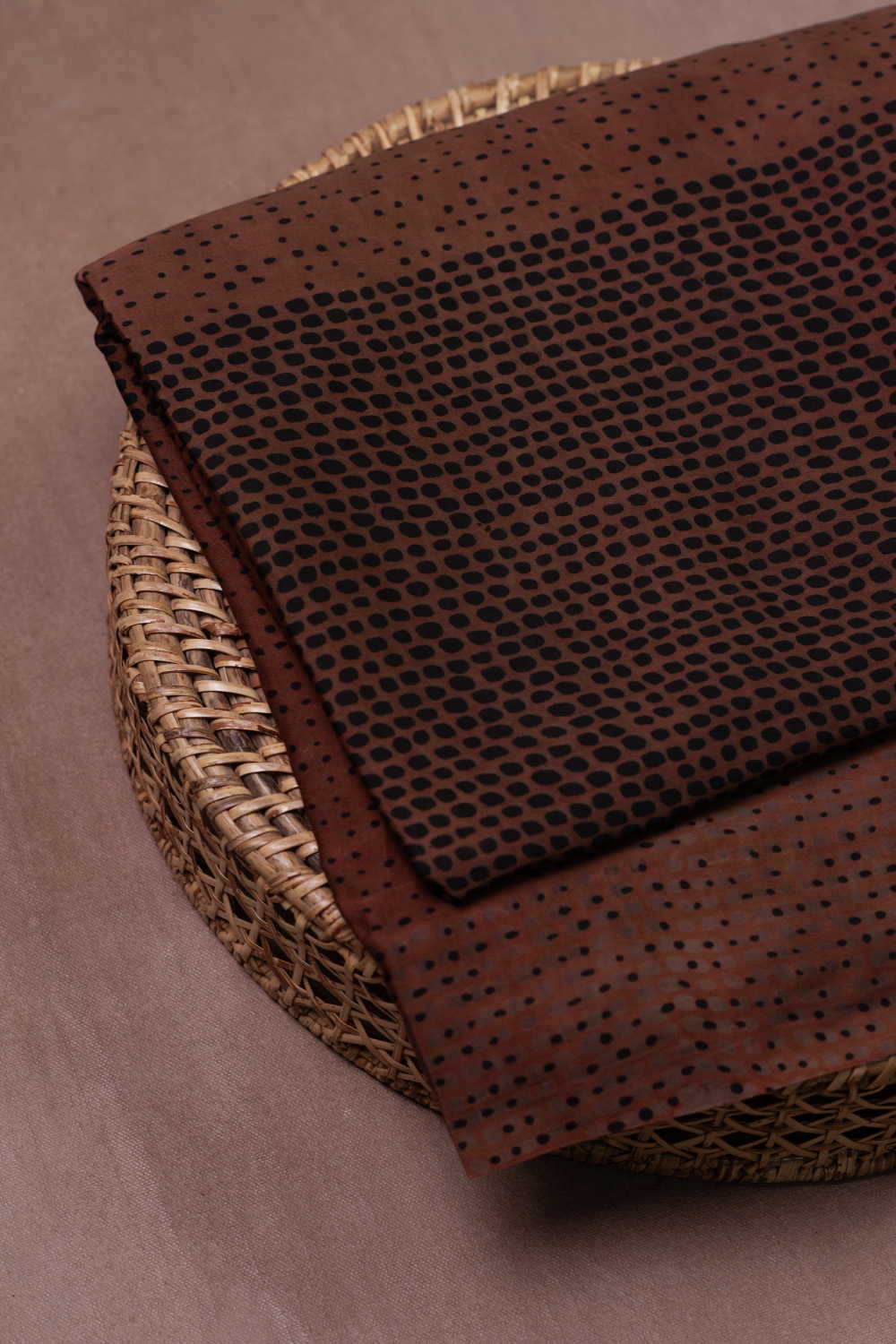 Block Printed Silk Cotton Fabric - Matkatus 