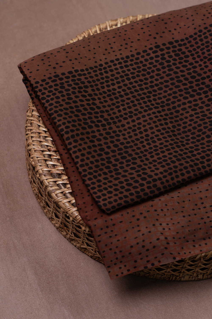 Block Printed Silk Cotton Fabric - Matkatus 