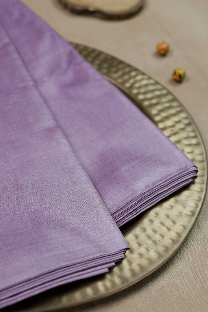 Lavender Purple Handwoven Tussar Fabric