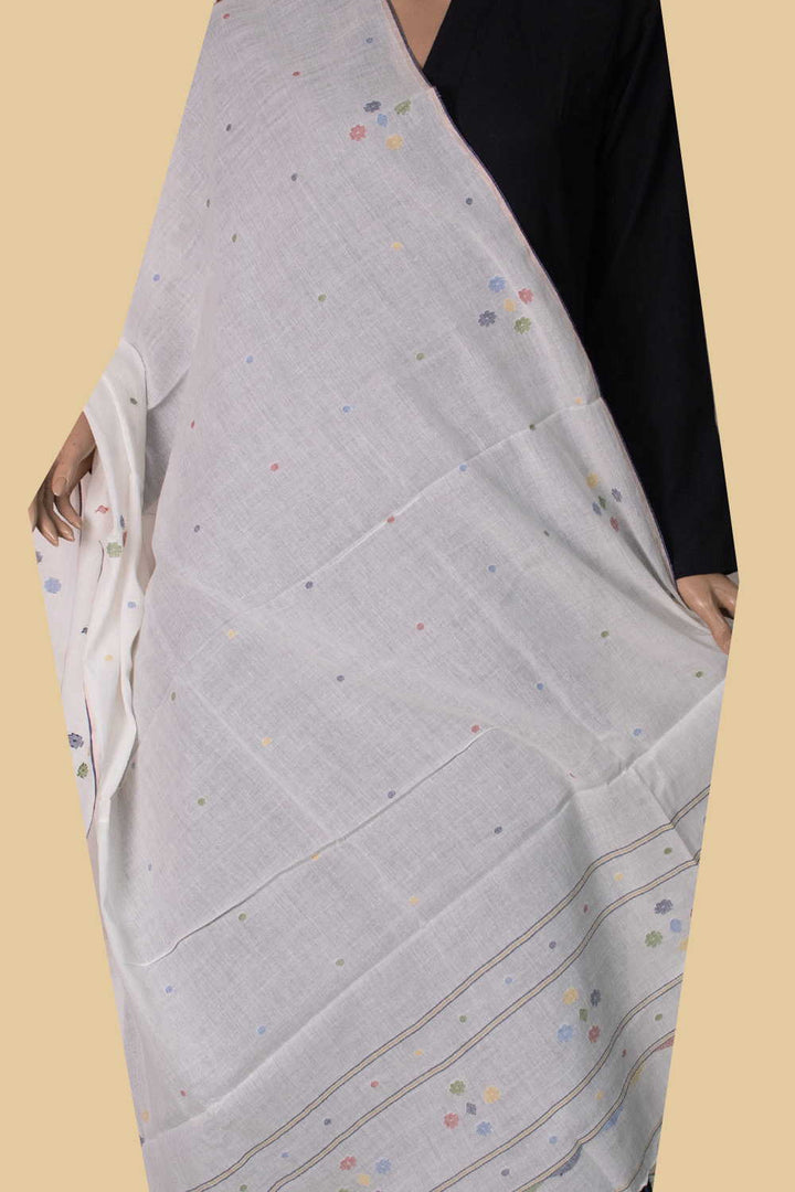 Jamdani Cotton Dupatta - Matkatus