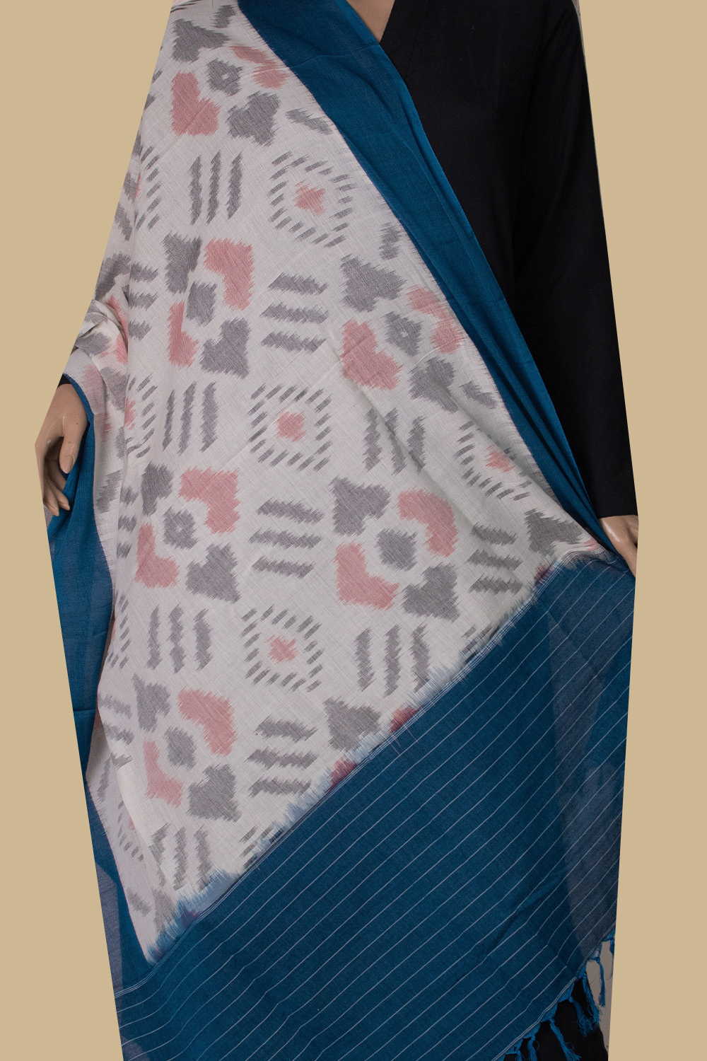 Ikat Cotton Dupatta - Matkatus 
