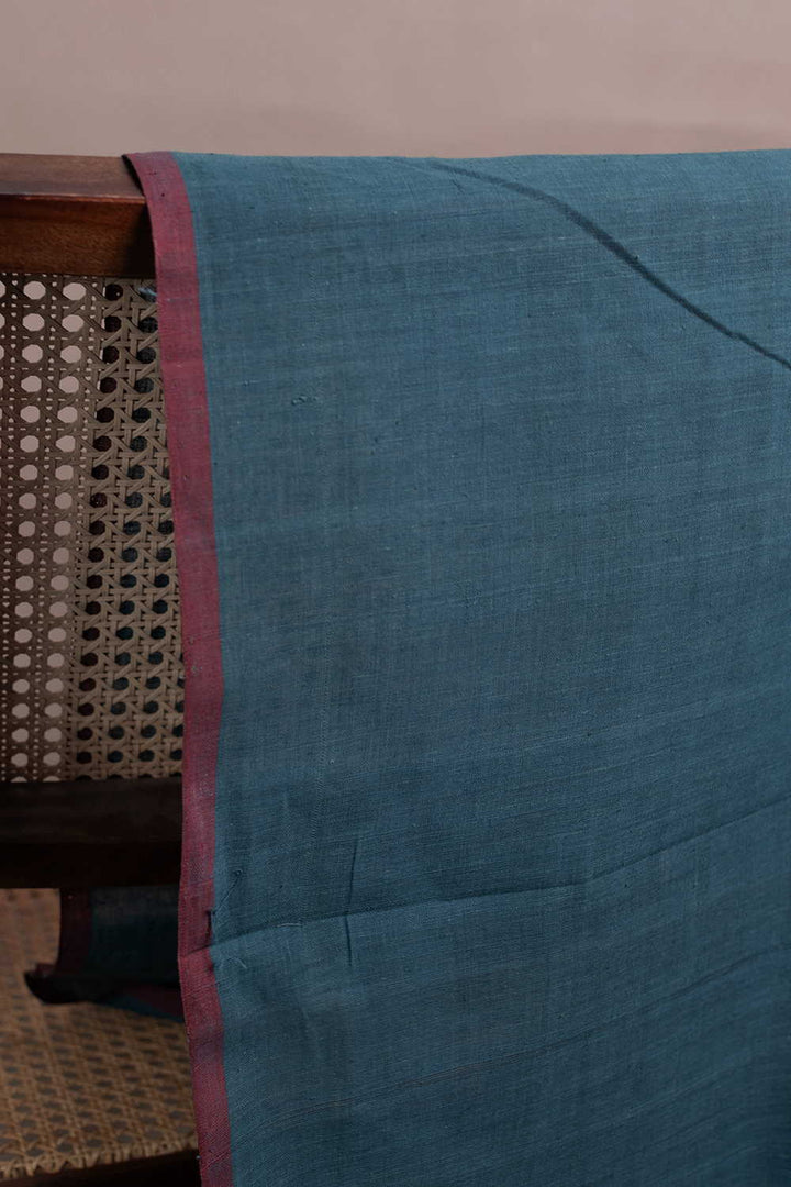 Rust Blue Handspun Cotton Fabric