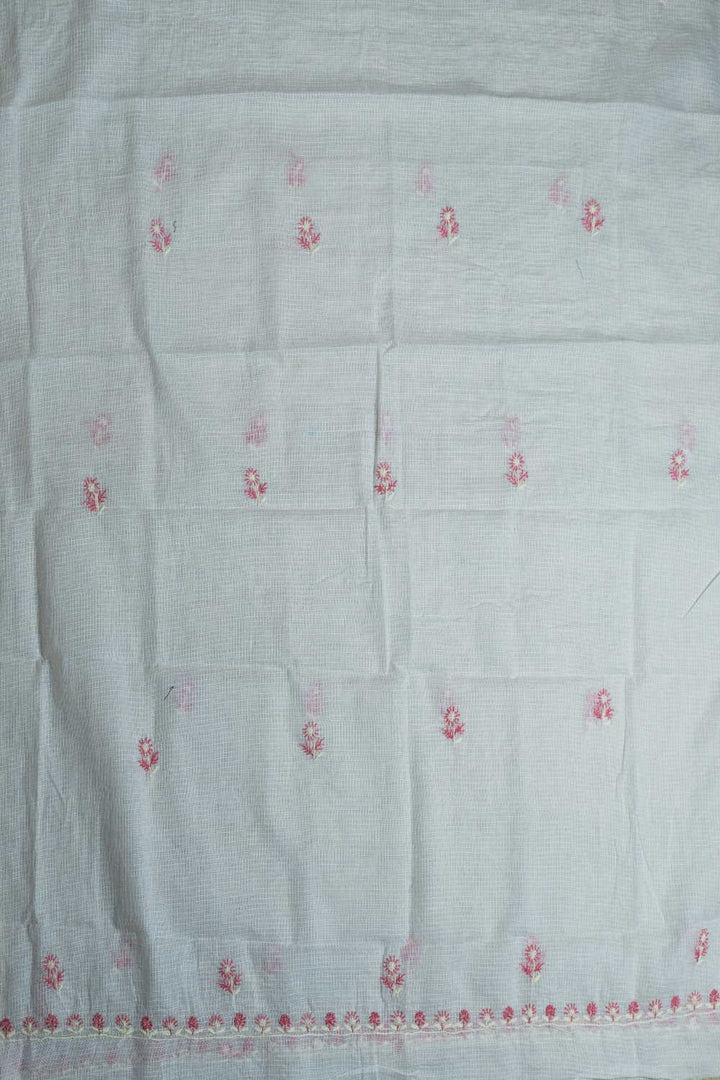 Pearl Cream Chikankari Kota Cotton Top & Dupatta