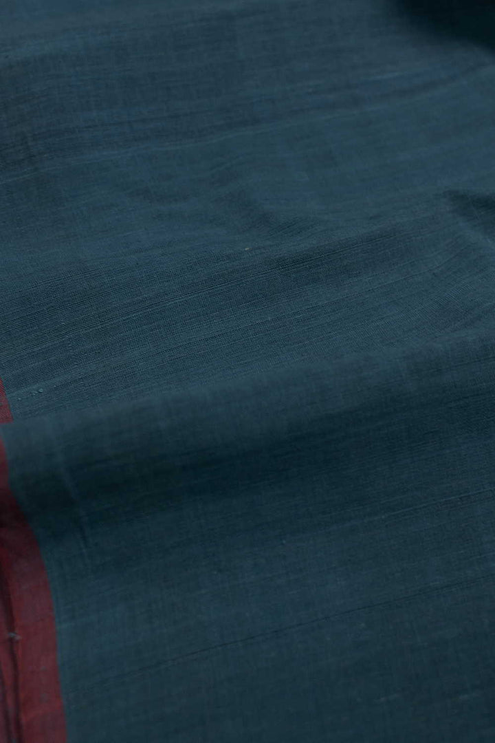 Rust Blue Handspun Cotton Fabric