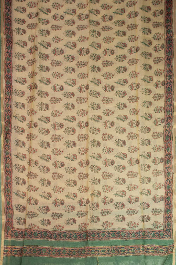 Garden Floral Chanderi Silk Cotton Dupatta
