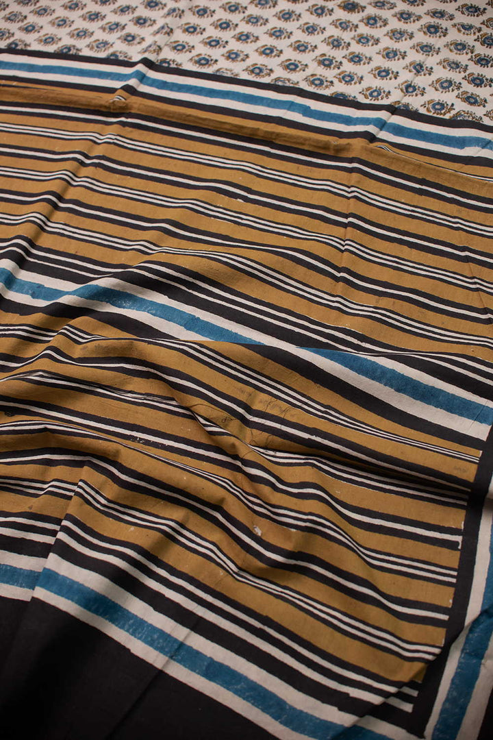 Block Printed Cotton Sarees - Matkatus 
