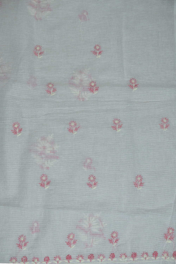 Pearl Cream Chikankari Kota Cotton Top & Dupatta