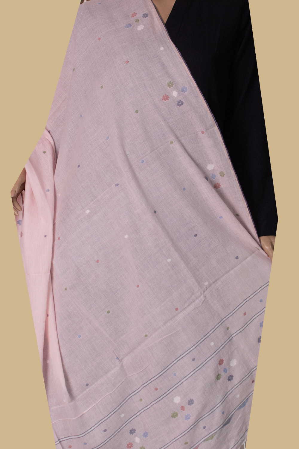 Jamdani Cotton Dupatta - Matkatus
