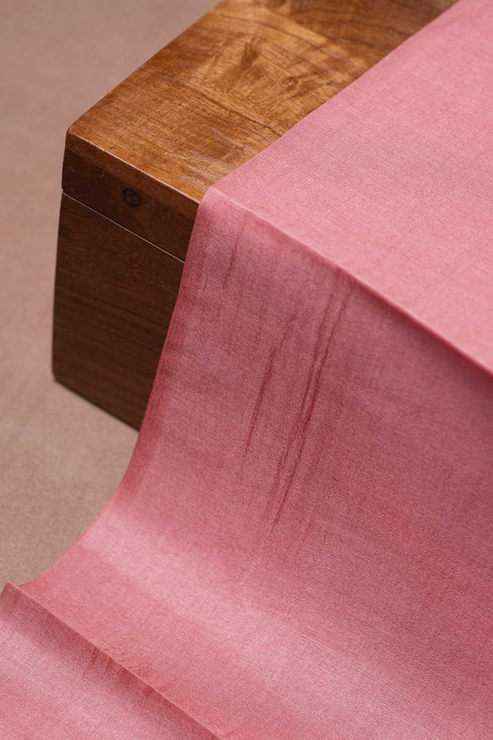 Mild Pink Handwoven Silk Fabric