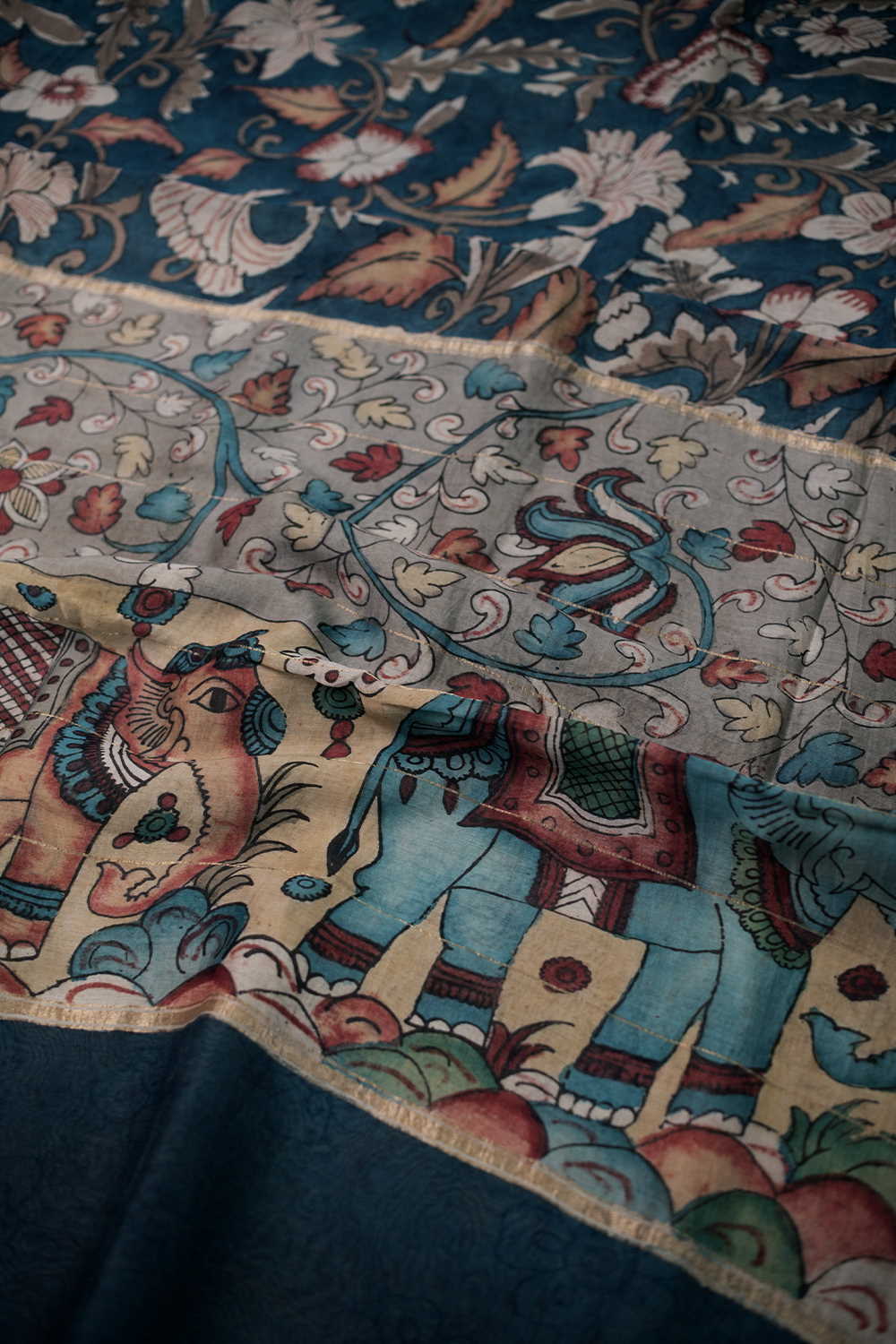 Painted Kalamkari srees - Matkatus 