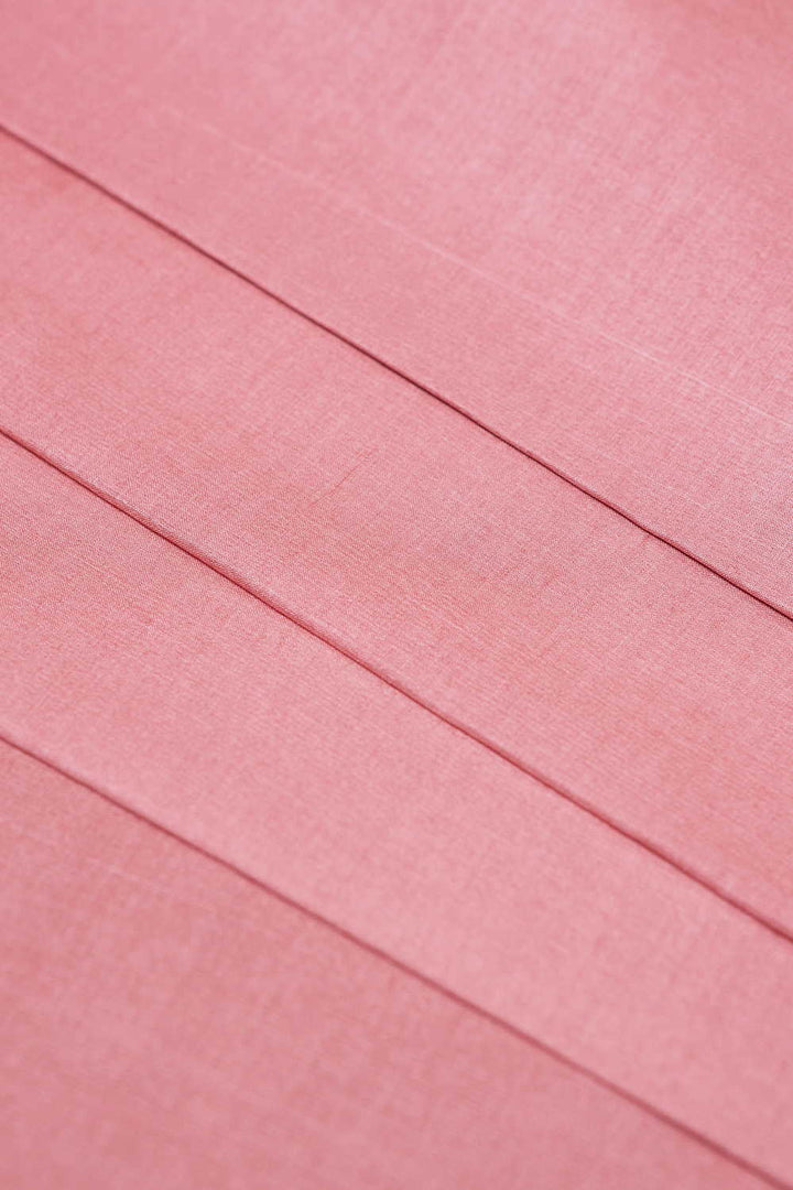 Mild Pink Handwoven Silk Fabric