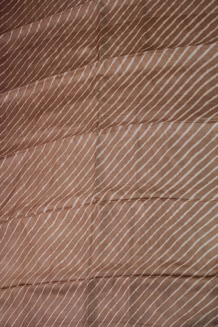 Light Brown Leheriya Tussar saree