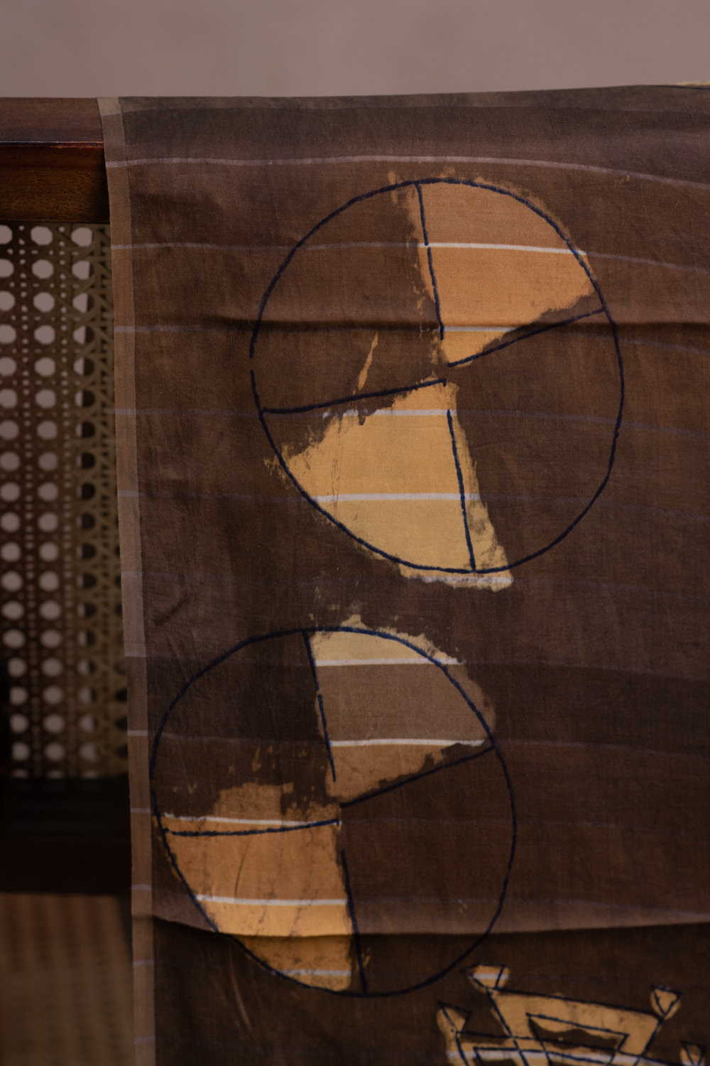 Block Printed Silk Cotton Fabric - Matkatus 