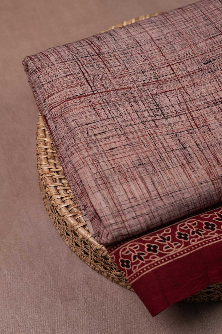 Ajrak Brush Print Fabric - Matkatus 