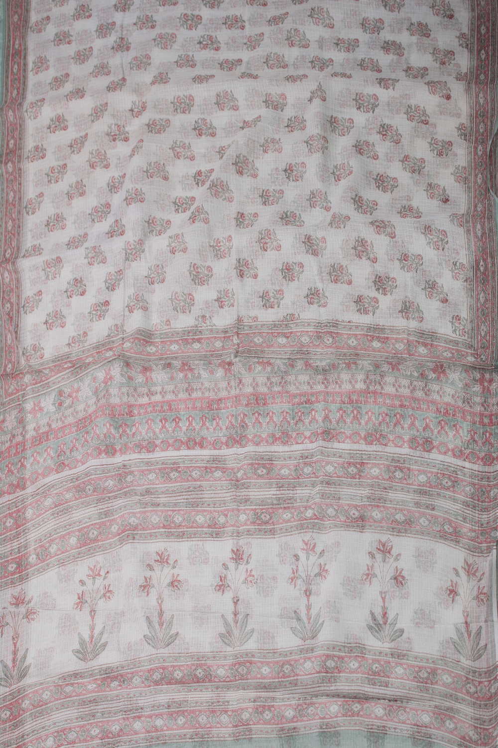Block Printed Cotton Saree - Matkatus 