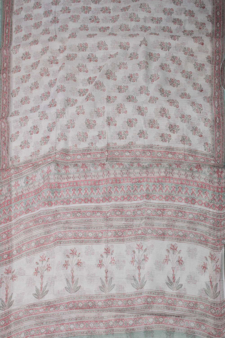 Block Printed Cotton Saree - Matkatus 