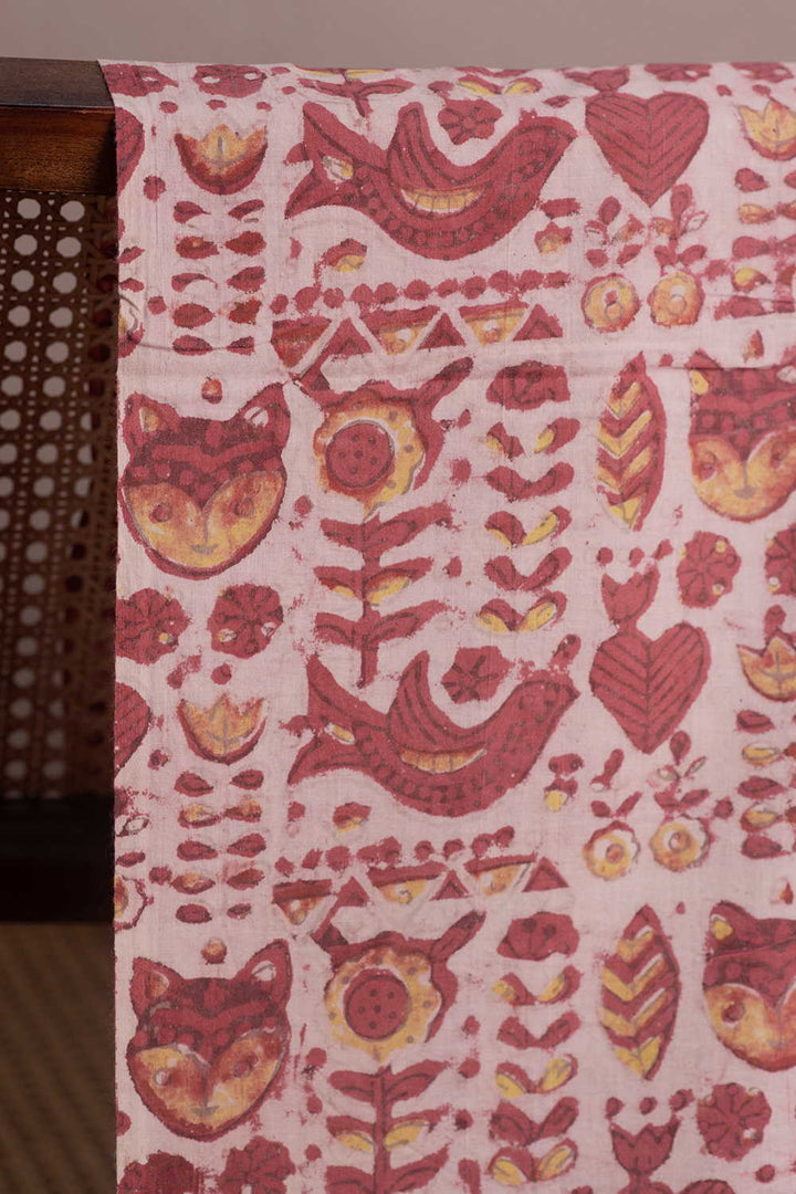 Block Printed Cotton Fabric - Matkatus 