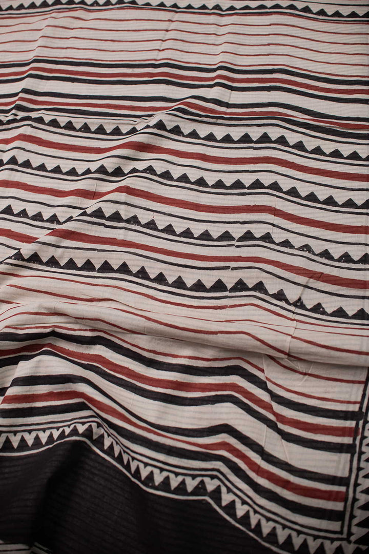 Block Printed Cotton Sarees - Matkatus 