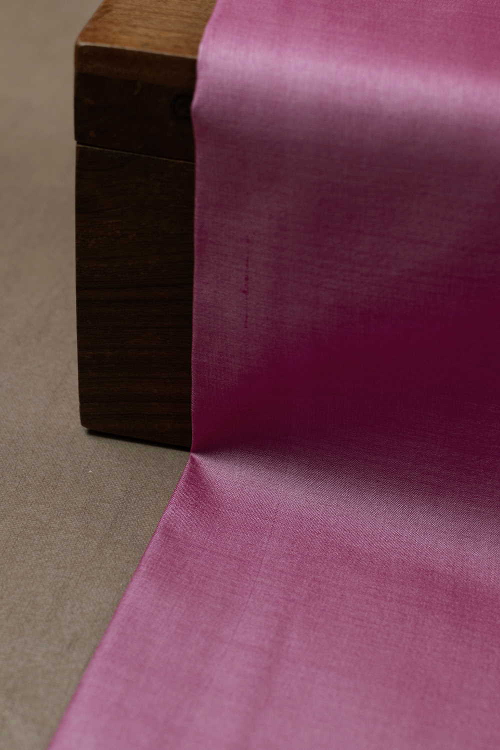 Bubblegum Pink Handwoven Tussar Fabric - 2m
