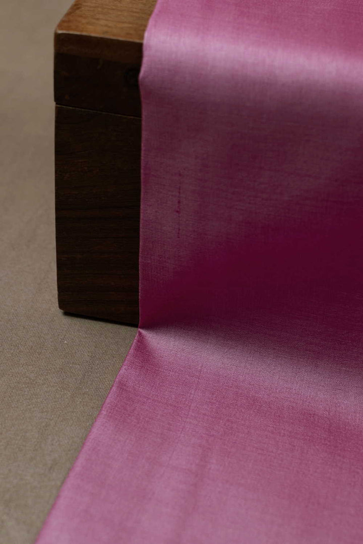 Bubblegum Pink Handwoven Tussar Fabric - 2m