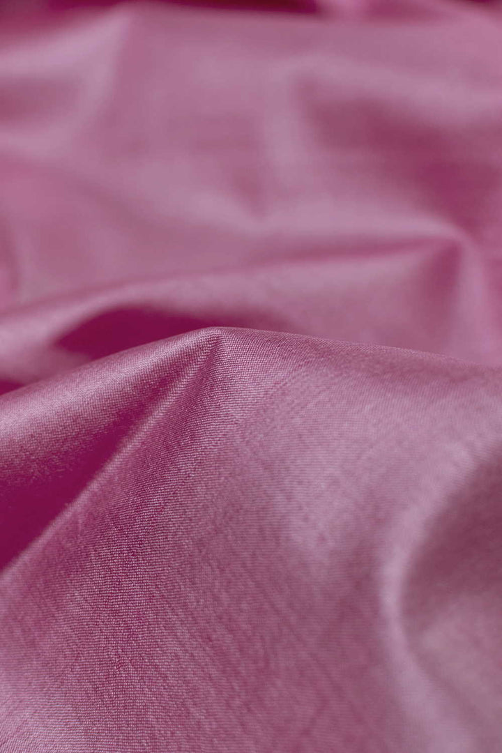Bubblegum Pink Handwoven Tussar Fabric - 2m