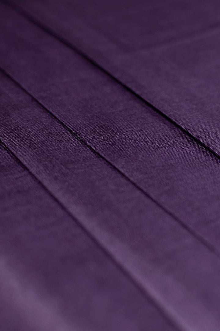 Grape Violet Handwoven Tussar Fabric