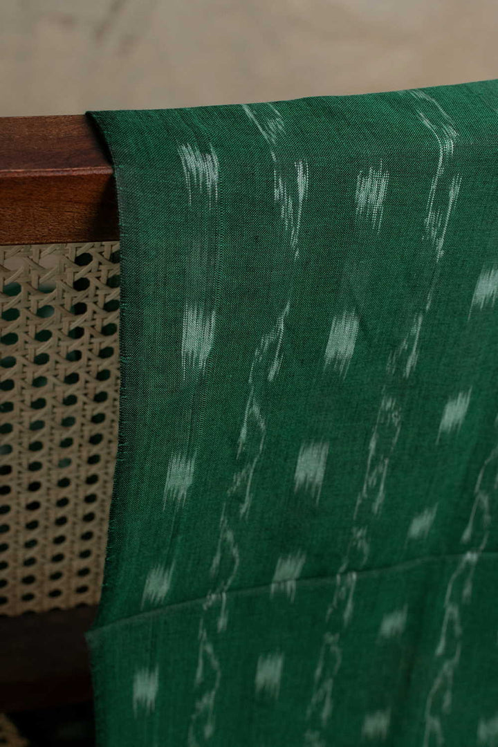 Avocado Green Orissa Ikat Cotton Fabric