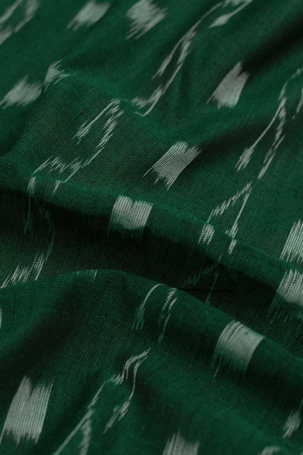 Avocado Green Orissa Ikat Cotton Fabric