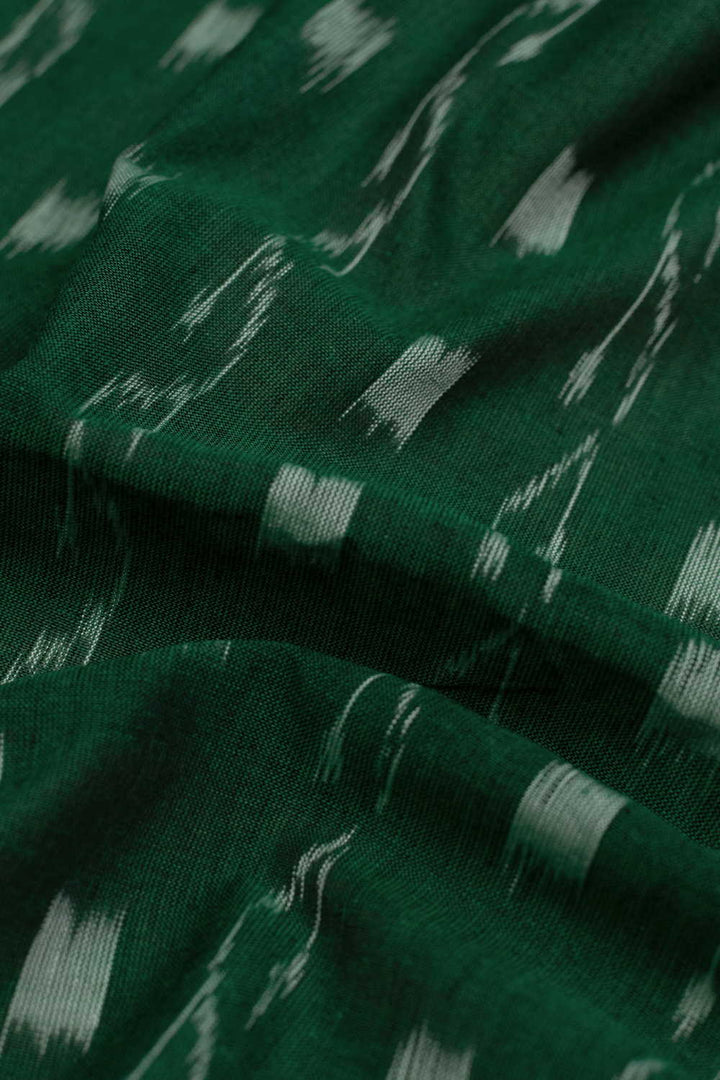 Avocado Green Orissa Ikat Cotton Fabric