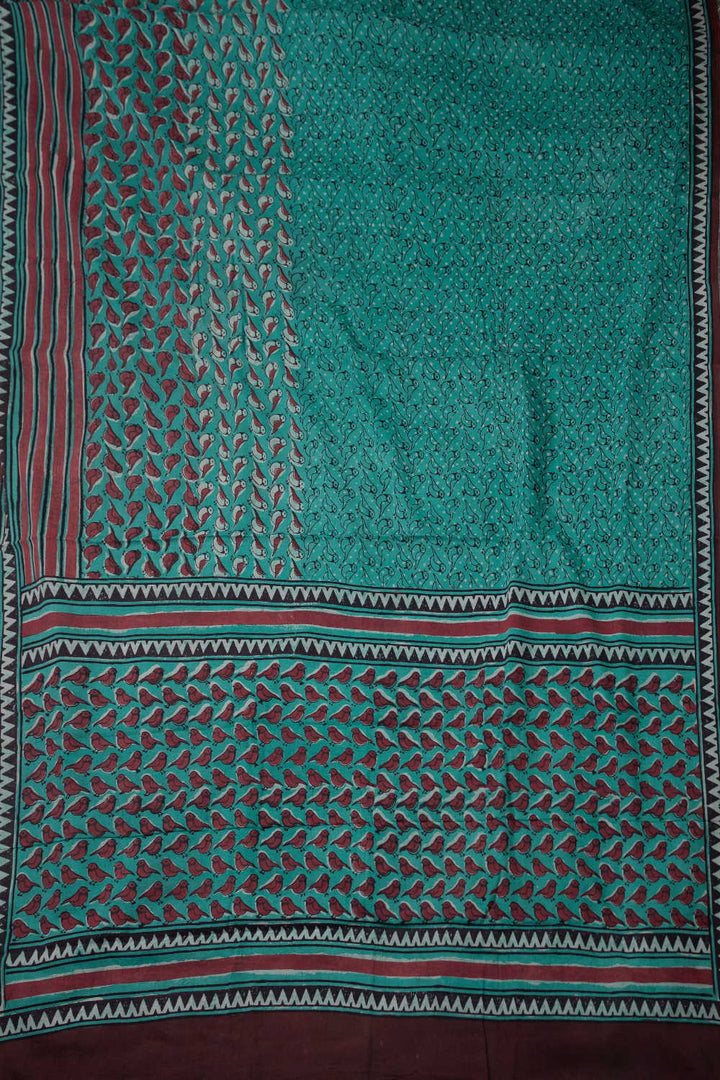 Block Printed Cotton Saree - Matkatus