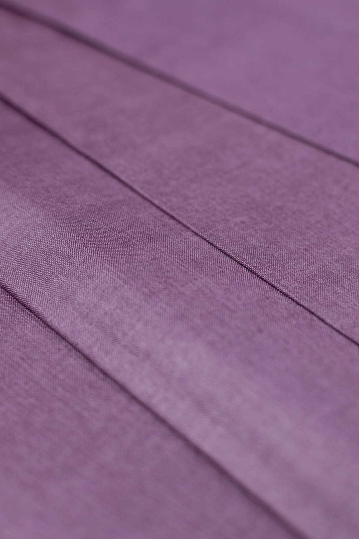 Plain Purple Handwoven Tussar Fabric