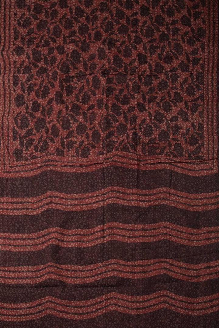 Block Printed Cotton Saree - Matkatus 