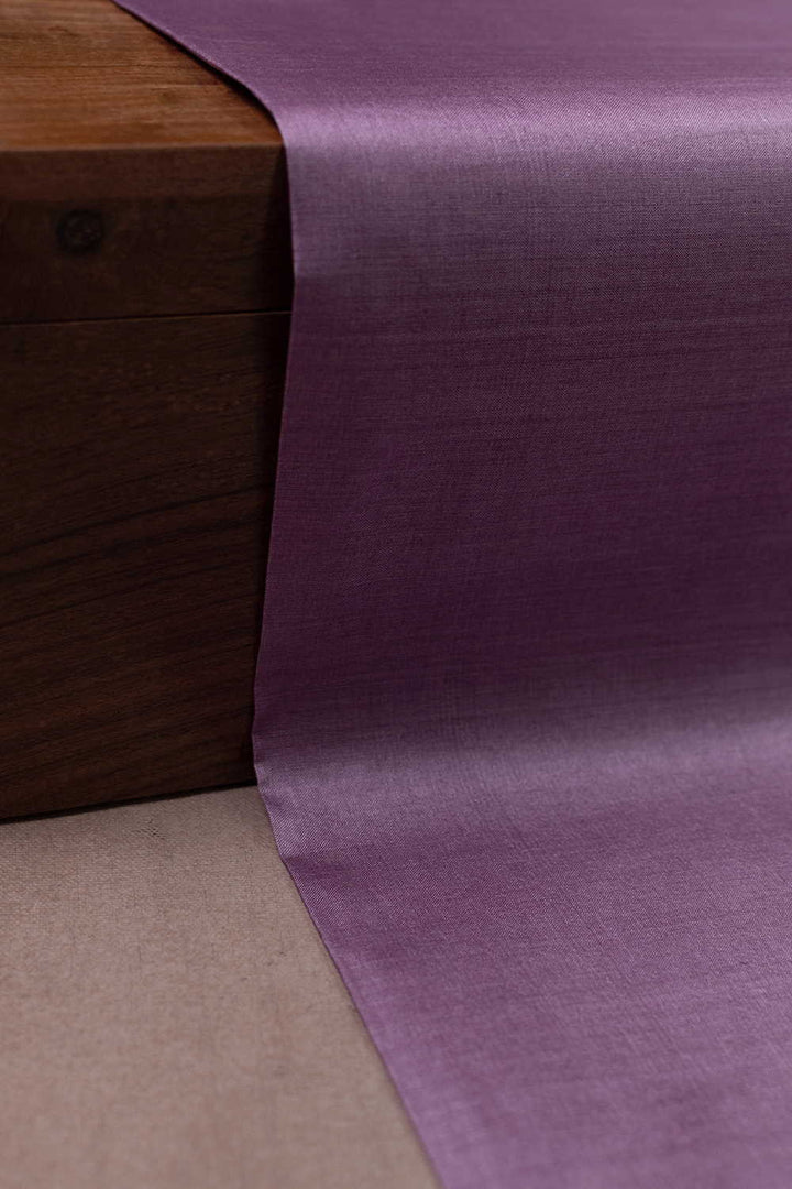 Plain Purple Handwoven Tussar Fabric