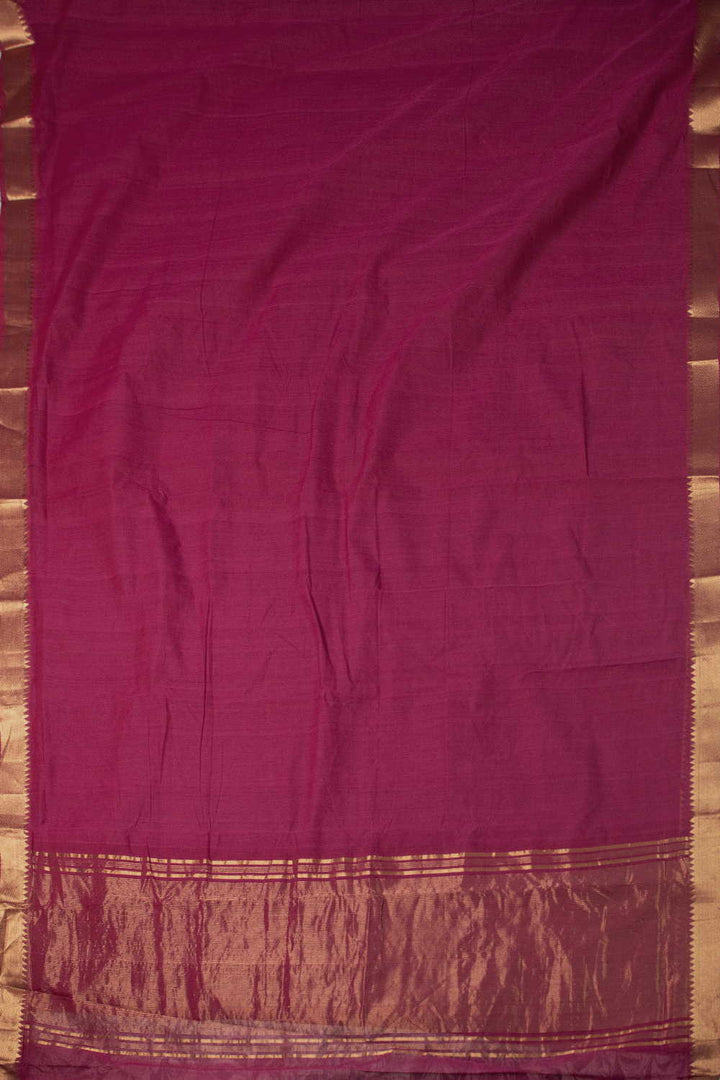Pinkish Maroon Mangalagiri Cotton saree