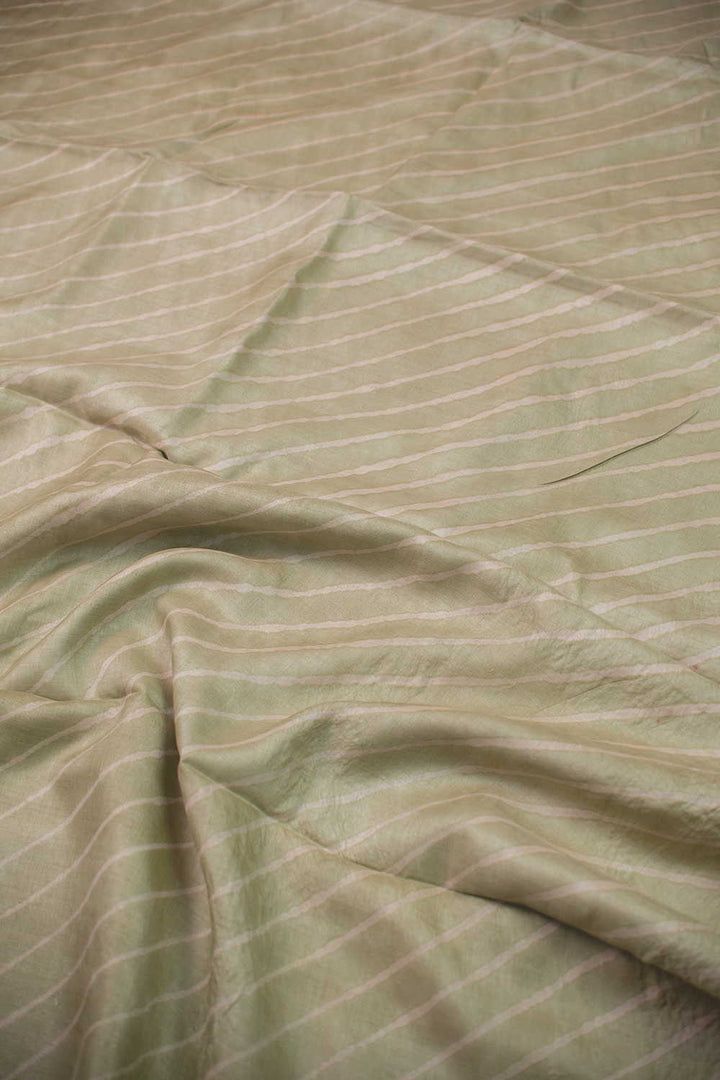 Light Plae Green Leheriya Tussar saree