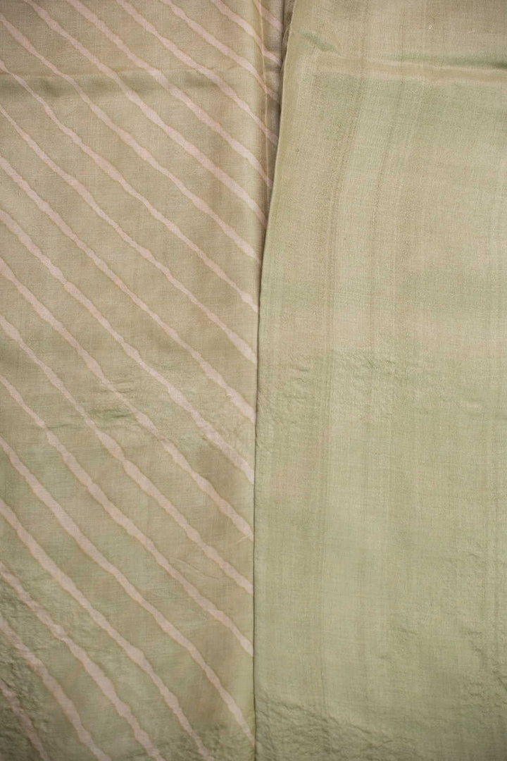 Light Plae Green Leheriya Tussar saree