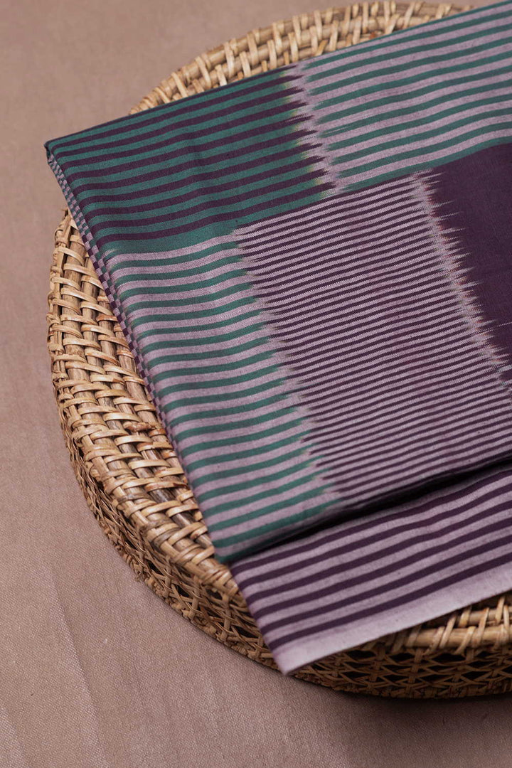 Stripe Pattern Ikat Cotton Fabric