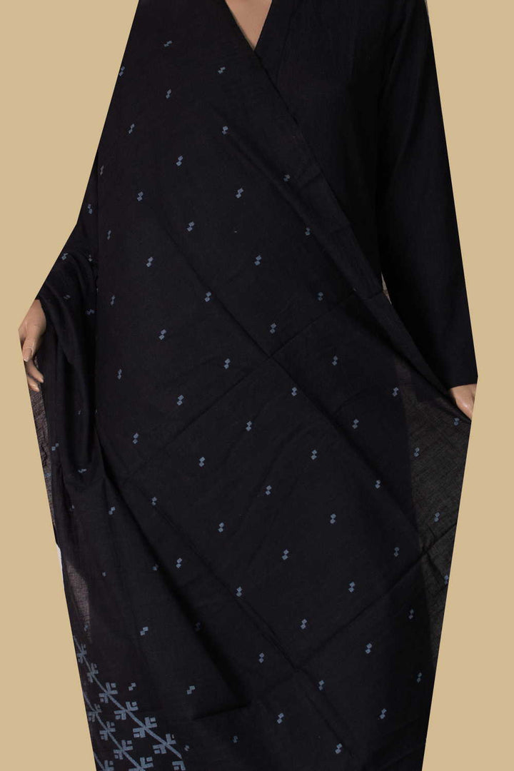 Jamdani Cotton Dupatta - Matkatus