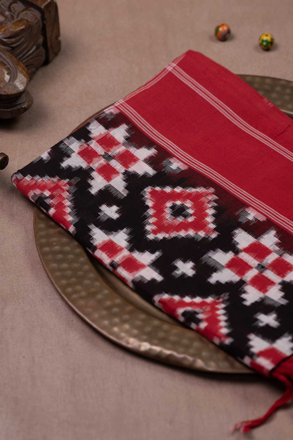 Ikat Cotton Dupatta - Matkatus 
