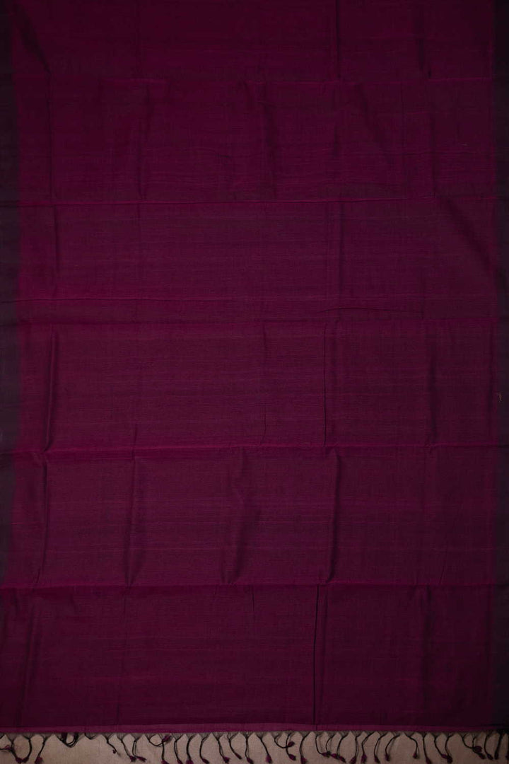 Shade of Purple Mangalagiri Cotton saree with Ikat Blouse