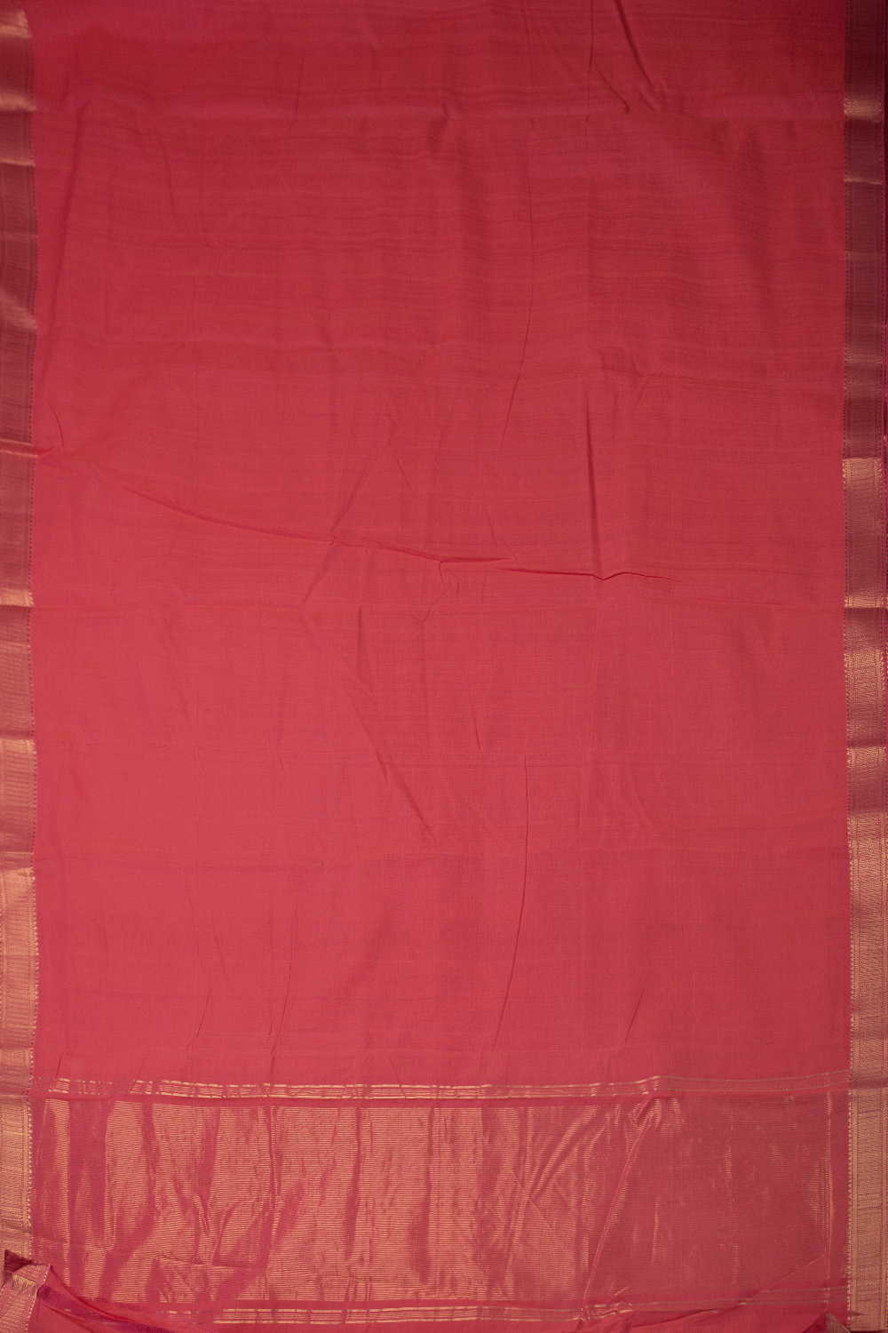 Darker Peach Mangalagiri Cotton saree