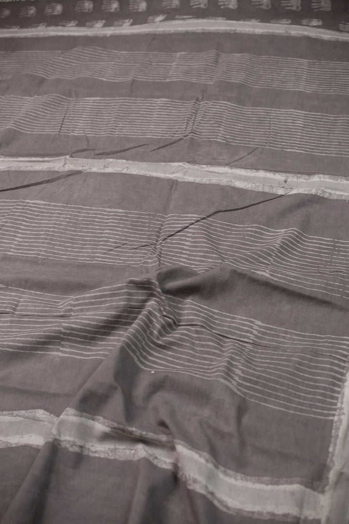 Block Printed Cotton Saree - Matkatus