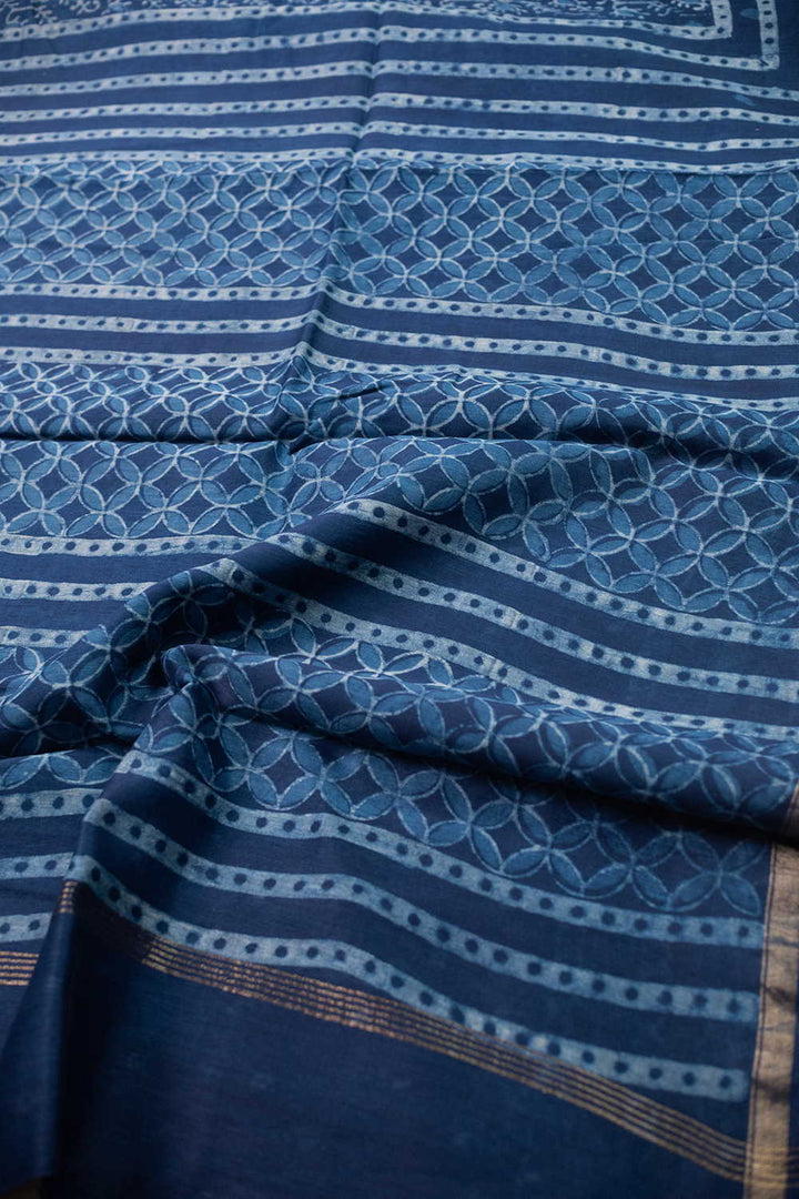 Printed Silk Cotton Saree - Matkatus 