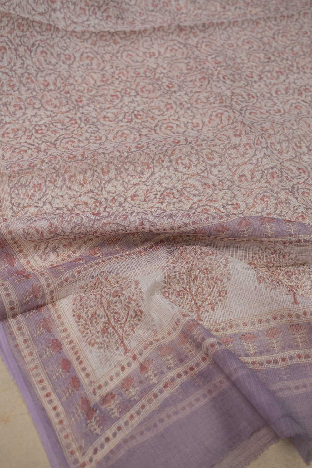 Block Printed Cotton Dupatta - Matkatus 