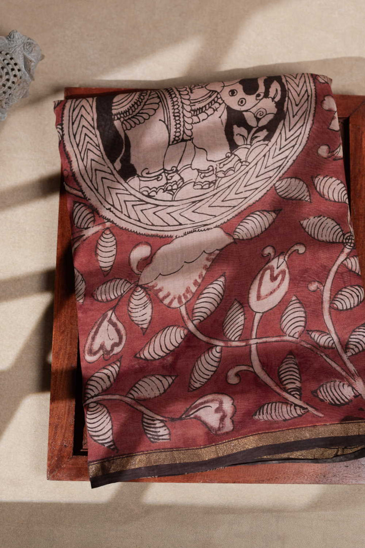 Painted Kalamkari srees - Matkatus 