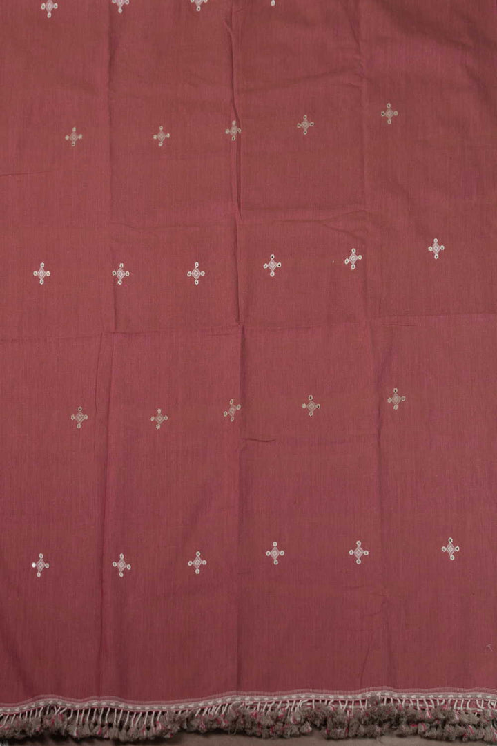 Pink with Mirrow Work Bhujodi Cotton Dupatta