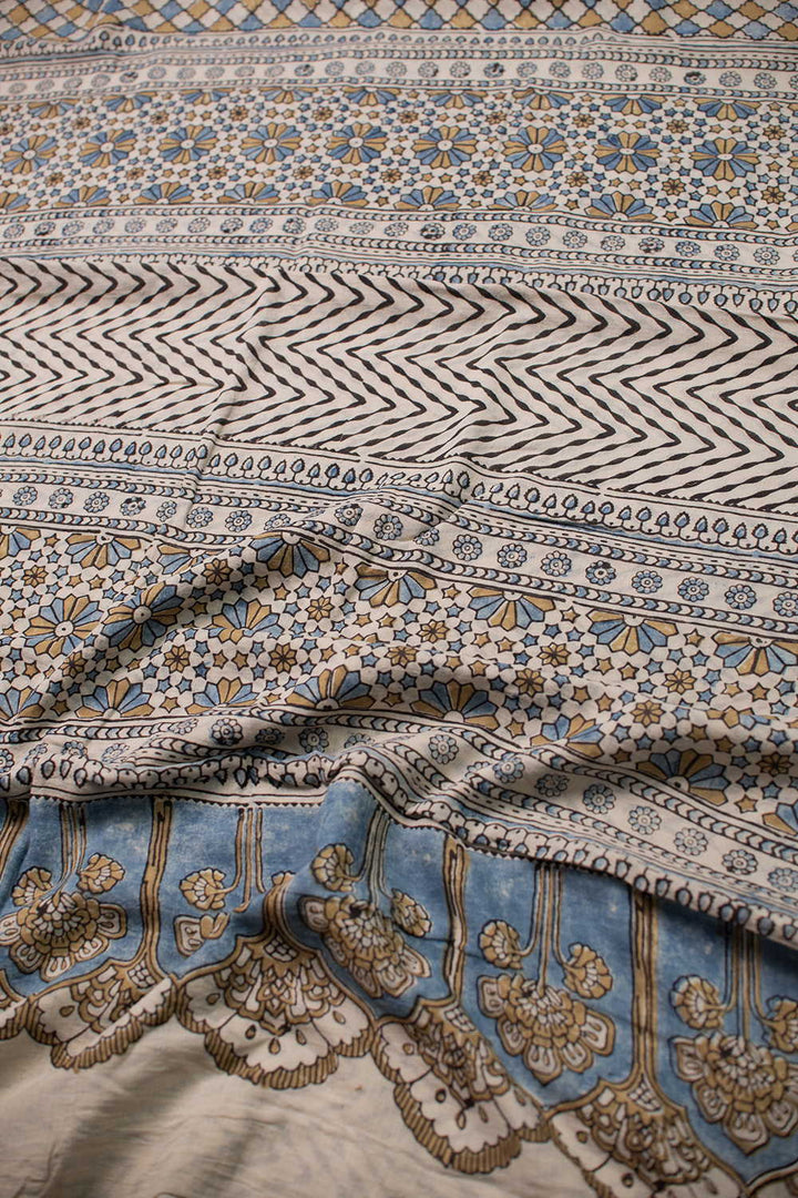 Ajrak Mul Cotton Saree - Matkatus 
