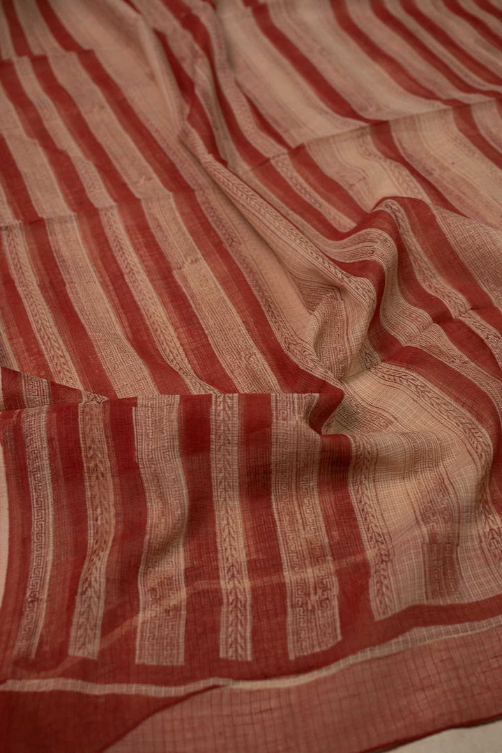 Block Printed Cotton Dupatta - Matkatus 