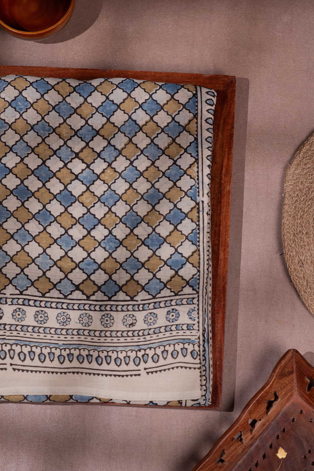 Block Printed Cotton Sarees - Matkatus 