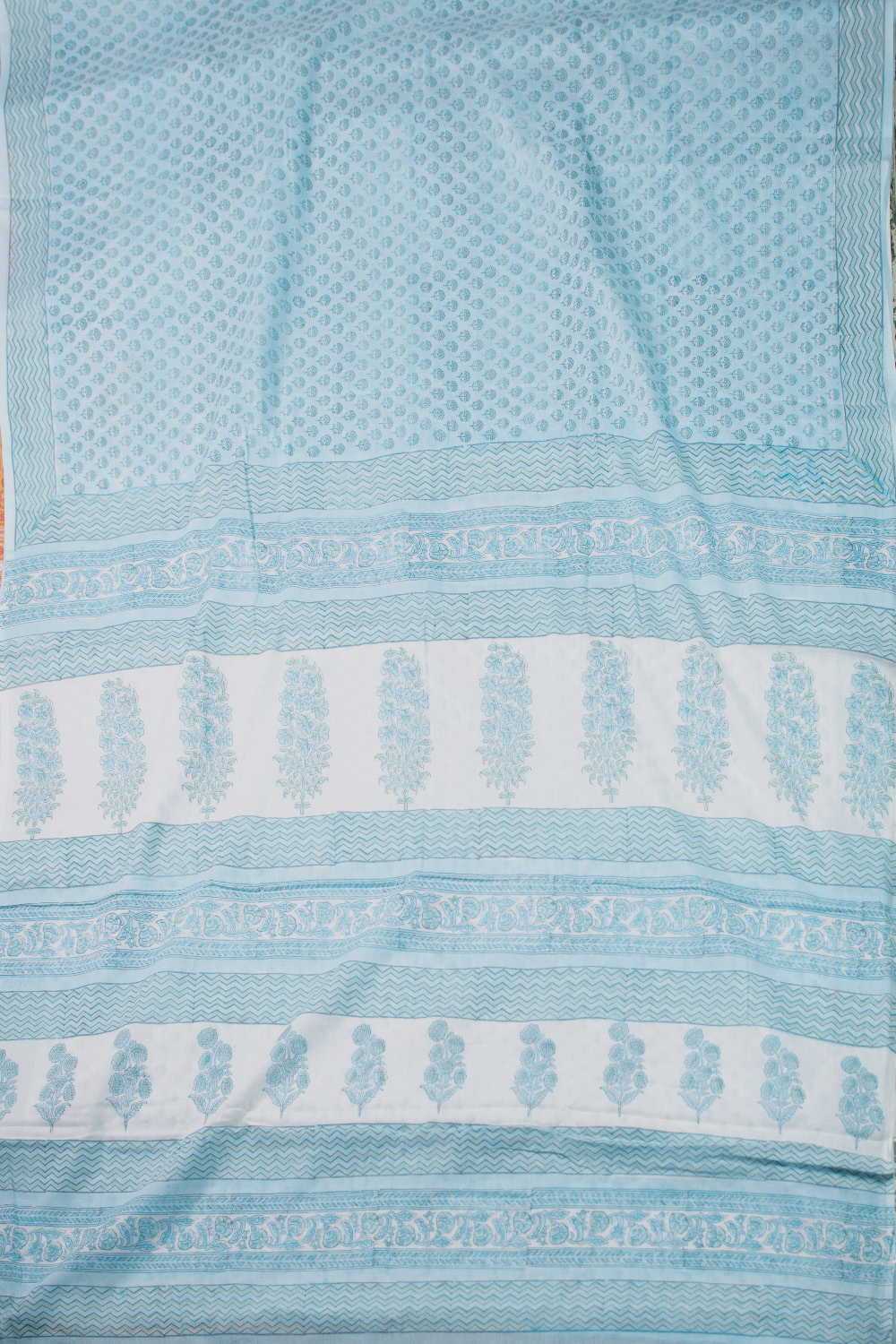 Block Printed Cotton Saree - Matkatus